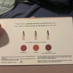 Rose Inc Satin Lip Trio Lipstick Set - Enigmatic, Poetic, Alluring